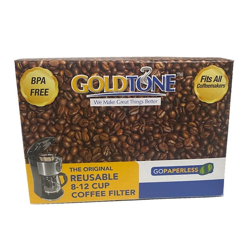 GoldTone Brand Reusable 8-12 Cup Basket Coffee Filter fits Mr. Coffee Makers and Brewers. BPA Free - (2 PACK) - Image 2